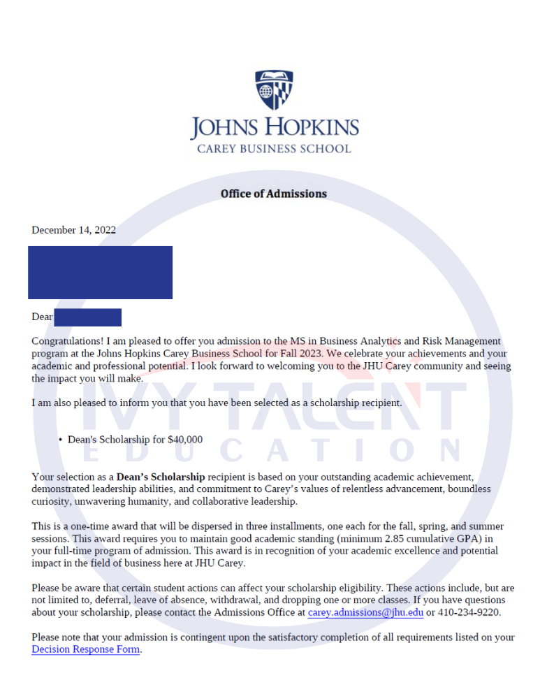 Johns Hopkins Carey Business School